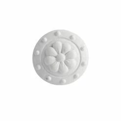 World Market White Ceramic Floral Knobs Set of 2