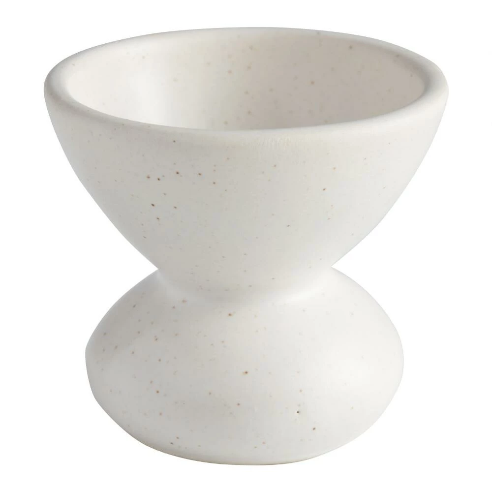 World Market Speckled White Ceramic Incense Holder 2 World Market Speckled White Ceramic Incense Holder - Image 2