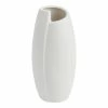World Market Matte White Asymmetrical Curved Ceramic Vase