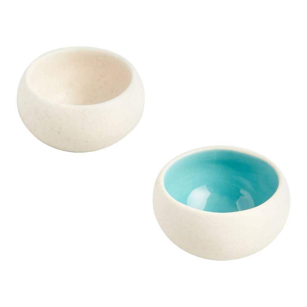 World Market Round Speckled Ceramic Incense Holders Set of 2 2 World Market Round Speckled Ceramic Incense Holders Set of 2 - Image 2