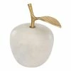 World Market White Marble and Gold Apple Decor