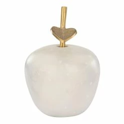 World Market White Marble and Gold Apple Decor -Decor & Pillows Sales Store unnamed file 2428