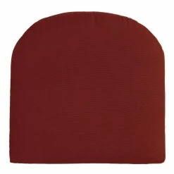 World Market Sunbrella Terracotta Canvas Gusseted Outdoor Chair Cushion