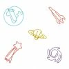 World Market Multicolor Space Paper Clips 5 Pack