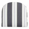 World Market Sunbrella Navy Stripe Gusseted Outdoor Chair Cushion