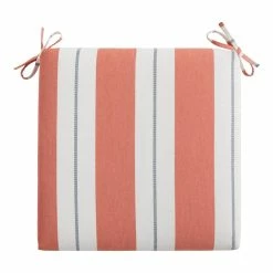 World Market Sunbrella Persimmon Stripe Outdoor Chair Cushion