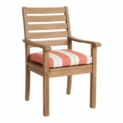 World Market Sunbrella Persimmon Stripe Outdoor Chair Cushion -Decor & Pillows Sales Store unnamed file 2498