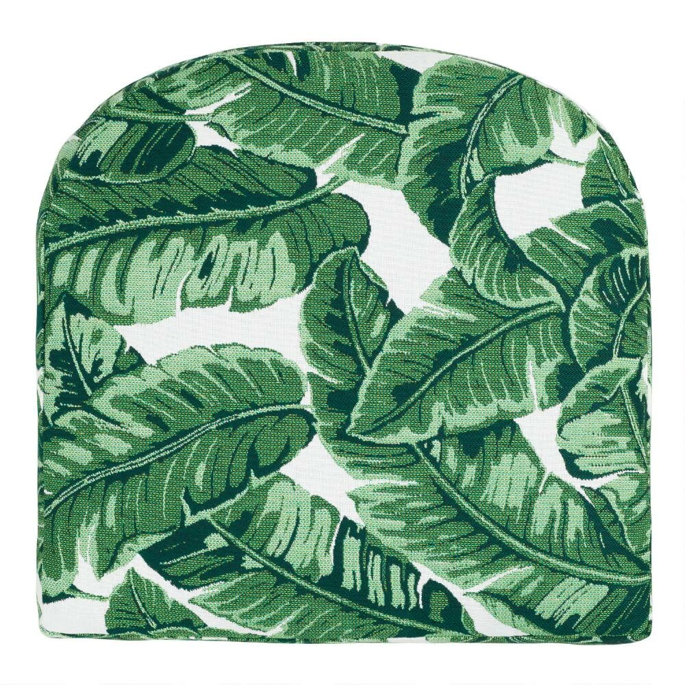 World Market Sunbrella Tropical Leaf Gusseted Outdoor Chair Cushion 1 World Market Sunbrella Tropical Leaf Gusseted Outdoor Chair Cushion