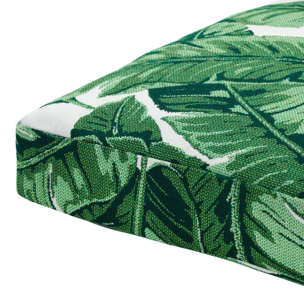 World Market Sunbrella Tropical Leaf Gusseted Outdoor Chair Cushion 2 World Market Sunbrella Tropical Leaf Gusseted Outdoor Chair Cushion - Image 2