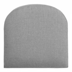 World Market Sunbrella Slate Gray Cast Gusseted Outdoor Chair Cushion