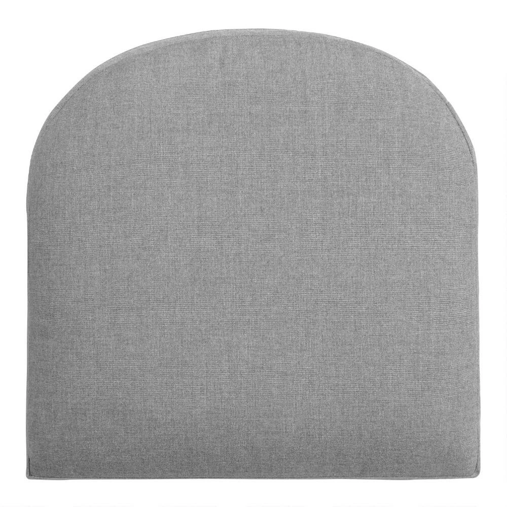 World Market Sunbrella Slate Gray Cast Gusseted Outdoor Chair Cushion 1 World Market Sunbrella Slate Gray Cast Gusseted Outdoor Chair Cushion