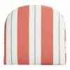 World Market Sunbrella Persimmon Stripe Gusseted Outdoor Chair Cushion