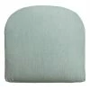 World Market Sunbrella Spa Green Canvas Gusseted Outdoor Chair Cushion