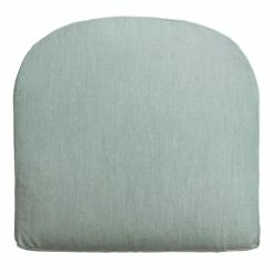 World Market Sunbrella Spa Green Canvas Gusseted Outdoor Chair Cushion