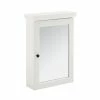World Market Delmar White Wood Bathroom Wall Cabinet with Mirror