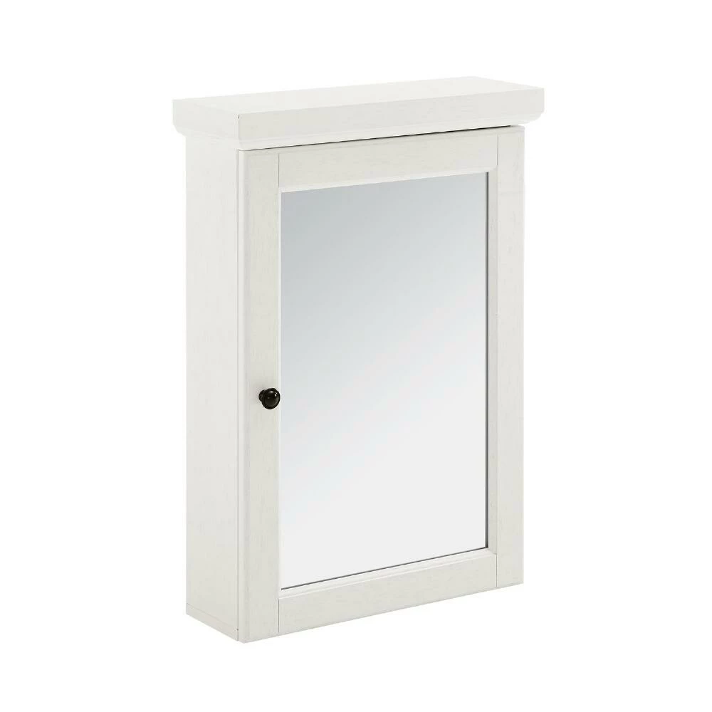 World Market Delmar White Wood Bathroom Wall Cabinet with Mirror 1 World Market Delmar White Wood Bathroom Wall Cabinet with Mirror