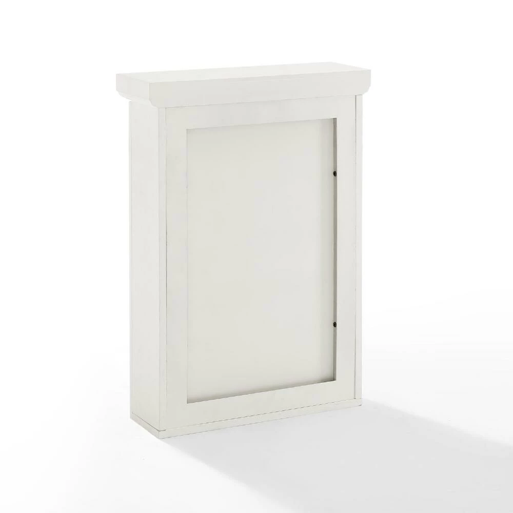 World Market Delmar White Wood Bathroom Wall Cabinet with Mirror 4 World Market Delmar White Wood Bathroom Wall Cabinet with Mirror - Image 4