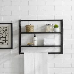 World Market Milayan Bronze Metal and Glass Bathroom Wall Shelf -Decor & Pillows Sales Store unnamed file 2614