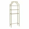 World Market Milayan Gold Metal and Glass Bathroom Space Saver Shelf