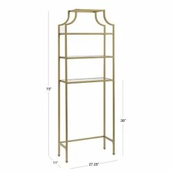 World Market Milayan Gold Metal and Glass Bathroom Space Saver Shelf -Decor & Pillows Sales Store unnamed file 2618