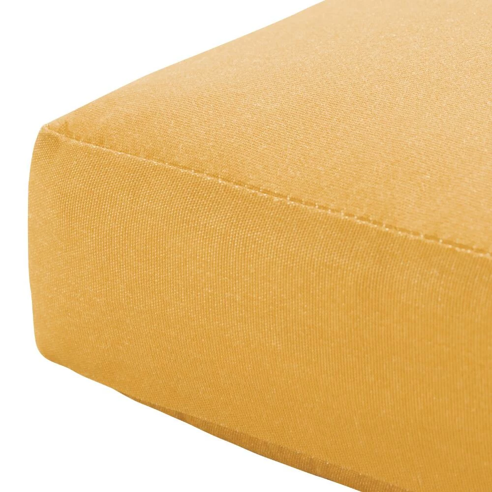 World Market Sunbrella Buttercup Canvas Gusseted Outdoor Chair Cushion 2 World Market Sunbrella Buttercup Canvas Gusseted Outdoor Chair Cushion - Image 2