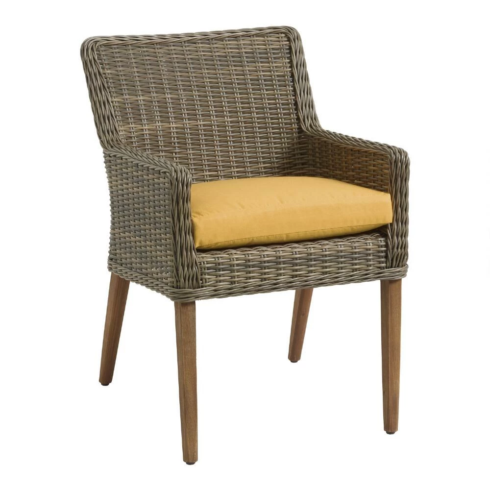 World Market Sunbrella Buttercup Canvas Gusseted Outdoor Chair Cushion 4 World Market Sunbrella Buttercup Canvas Gusseted Outdoor Chair Cushion - Image 4