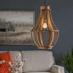 World Market Denning Rustic Brown Wood And Wire Teardrop Pendant Lamp 5 World Market Denning Rustic Brown Wood And Wire Teardrop Pendant Lamp -Decor & Pillows Sales Store unnamed file 2699