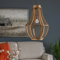 World Market Denning Rustic Brown Wood And Wire Teardrop Pendant Lamp 6 World Market Denning Rustic Brown Wood And Wire Teardrop Pendant Lamp -Decor & Pillows Sales Store unnamed file 2700
