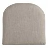 World Market Sunbrella Khaki Ash Cast Gusseted Outdoor Chair Cushion