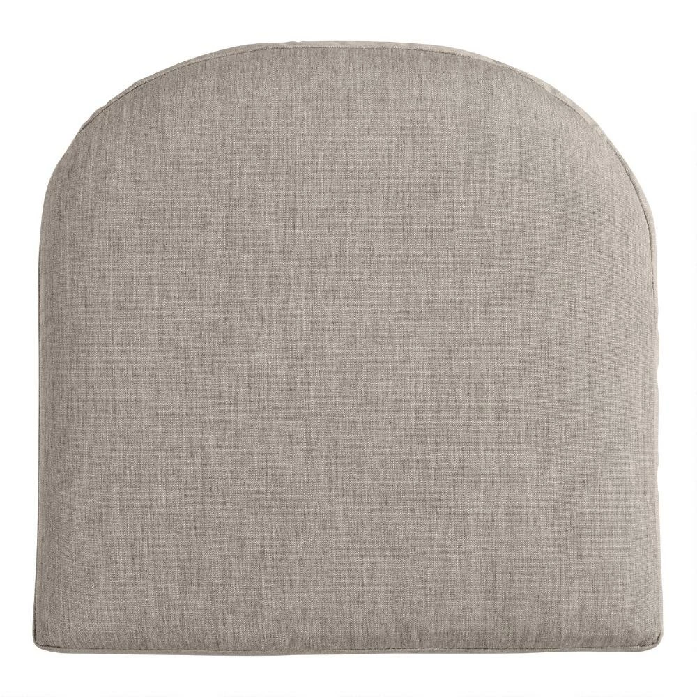 World Market Sunbrella Khaki Ash Cast Gusseted Outdoor Chair Cushion 1 World Market Sunbrella Khaki Ash Cast Gusseted Outdoor Chair Cushion