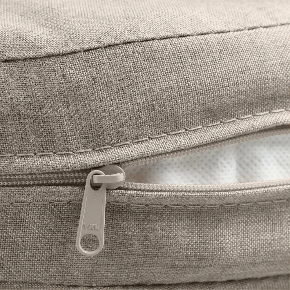 World Market Sunbrella Khaki Ash Cast Gusseted Outdoor Chair Cushion 3 World Market Sunbrella Khaki Ash Cast Gusseted Outdoor Chair Cushion - Image 3