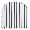 World Market Sunbrella Indigo Lido Stripe Gusseted Outdoor Chair Cushion