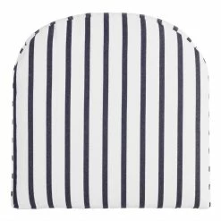World Market Sunbrella Indigo Lido Stripe Gusseted Outdoor Chair Cushion