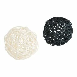 World Market Rattan Ball Decor Set of 2