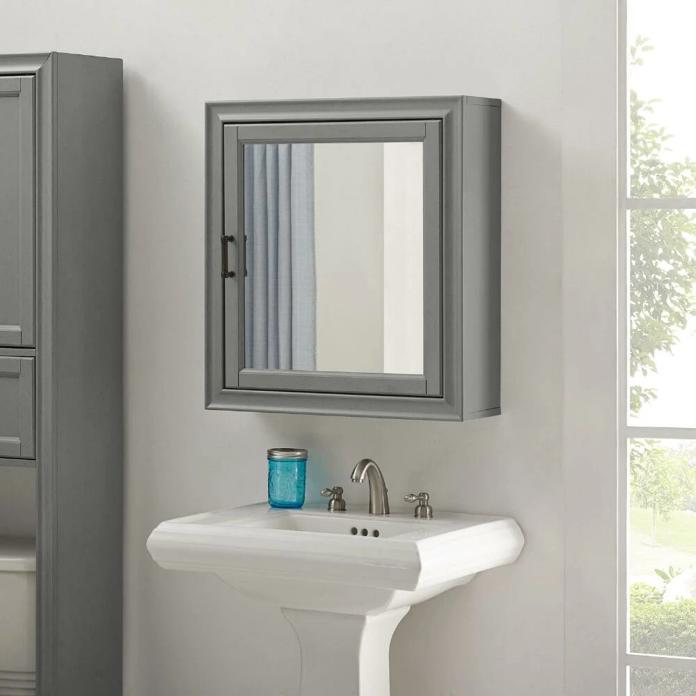 World Market Harper Wood Bathroom Wall Cabinet With Mirror 2 World Market Harper Wood Bathroom Wall Cabinet With Mirror - Image 2