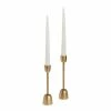 World Market Gold Modern Bell Taper Candle Holder