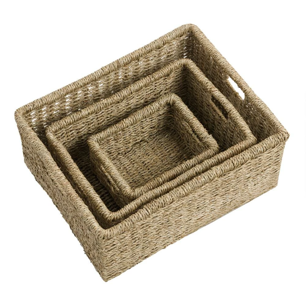 World Market Trista Natural Seagrass Utility Basket 2 World Market Trista Natural Seagrass Utility Basket - Image 2