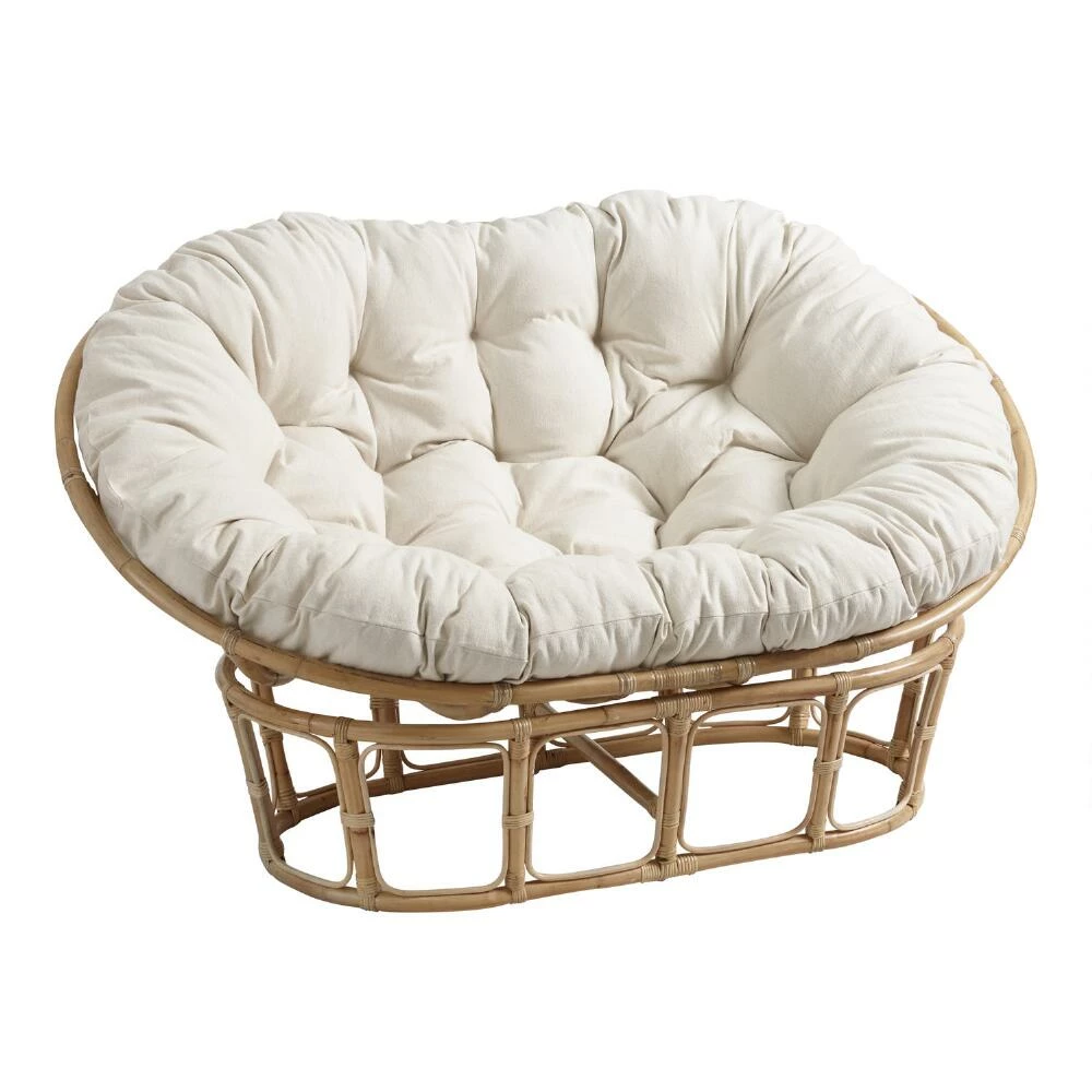 World Market Elora Ivory Double Papasan Chair Cushion 1 World Market Elora Ivory Double Papasan Chair Cushion