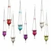 World Market Glass Dahlia Tealight Hanging Lanterns Set of 8