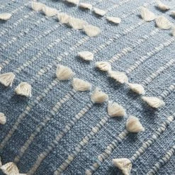 World Market Light Blue and Ivory Fringe Line Throw Pillow 5 World Market Light Blue and Ivory Fringe Line Throw Pillow -Decor & Pillows Sales Store unnamed file 2826