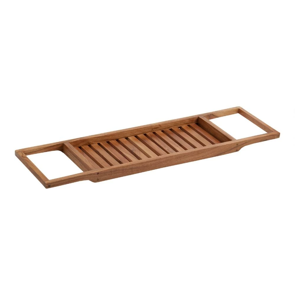 World Market Acacia Wood Bathtub Tray 1 World Market Acacia Wood Bathtub Tray
