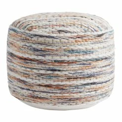 World Market Round Multicolor Handwoven Indoor Outdoor Pouf -Decor & Pillows Sales Store unnamed file 2851