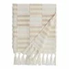 World Market Sloan Tan And Ivory Striped Sculpted Bath Towel