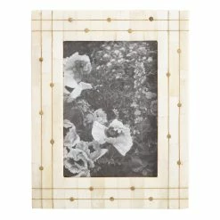 World Market Gold Dot Inlay Bone Frame