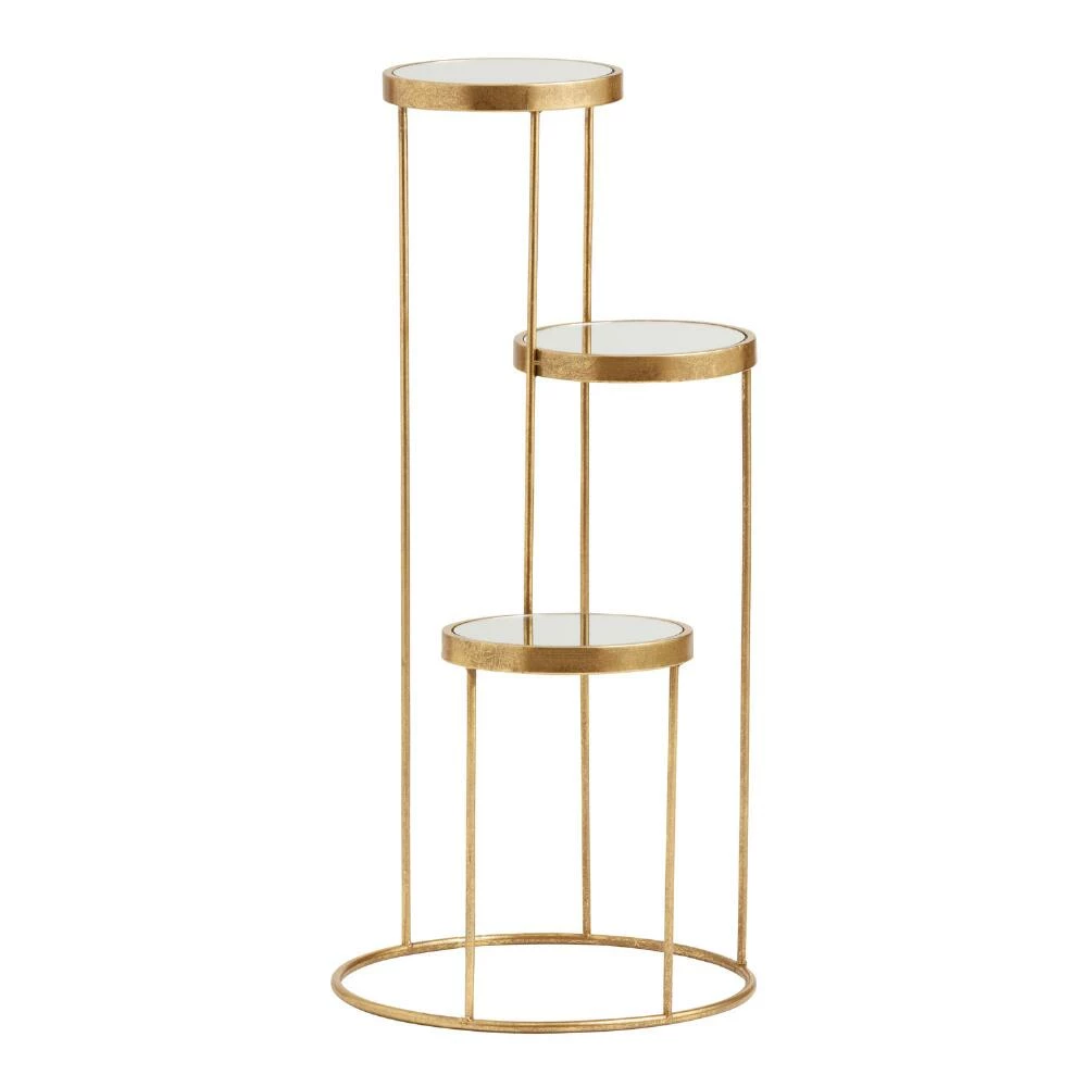 World Market Gold Mirrored 3 Tier Plant Stand 1 World Market Gold Mirrored 3 Tier Plant Stand