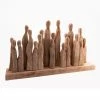 World Market Carved Mango Wood Group of Figures Decor