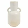 World Market Ivory Pearlescent Reactive Glaze Olivia Funnel Vase