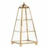 World Market Gold and Glass Pyramid Display Box