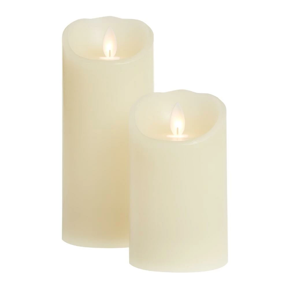 World Market Ivory Flameless Flickering LED Pillar Candle 1 World Market Ivory Flameless Flickering LED Pillar Candle