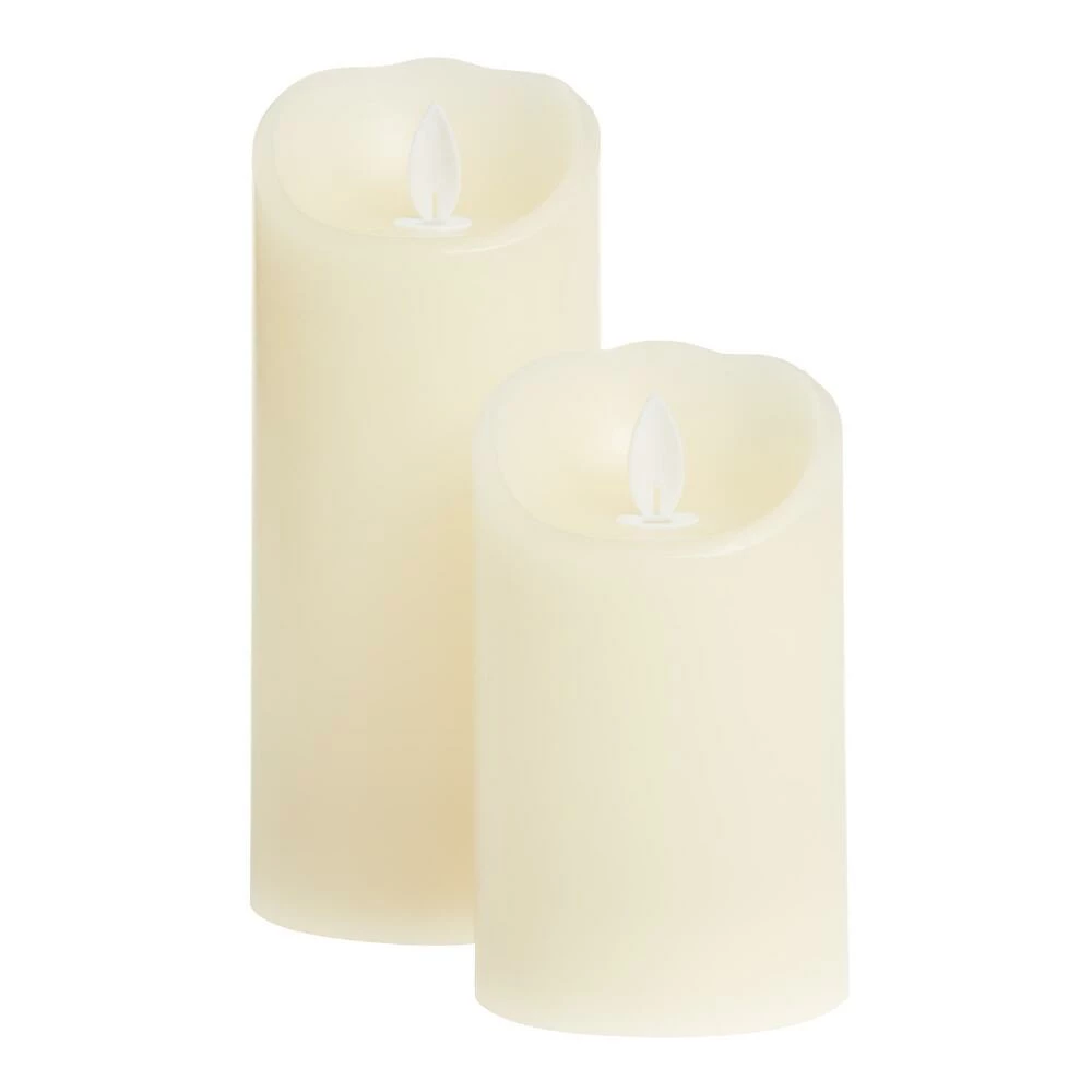 World Market Ivory Flameless Flickering LED Pillar Candle 2 World Market Ivory Flameless Flickering LED Pillar Candle - Image 2